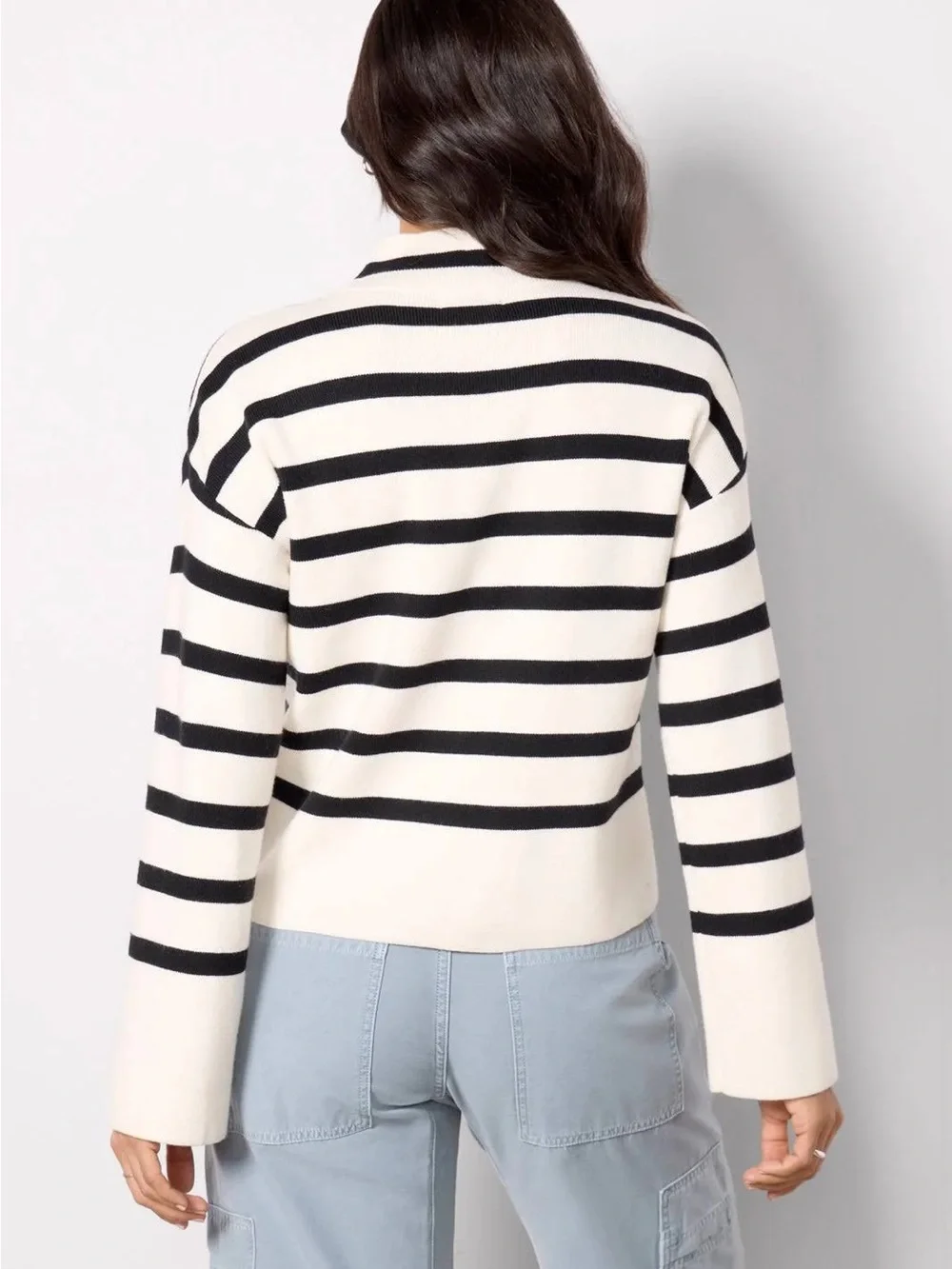 Evereve Bonnie Mock Neck Pullover‎ Size Large